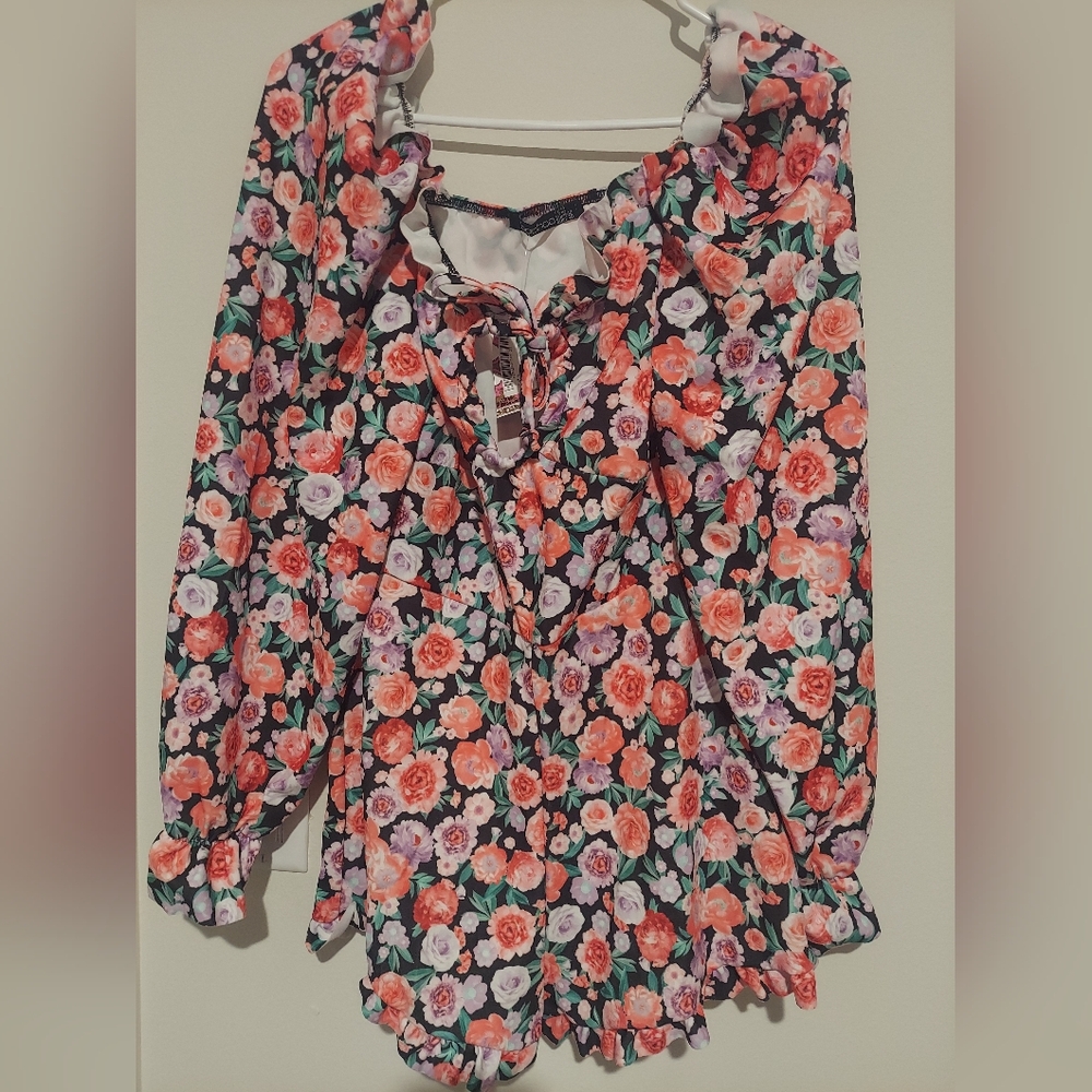 Boohoo Floral Playsuit Romper size 12